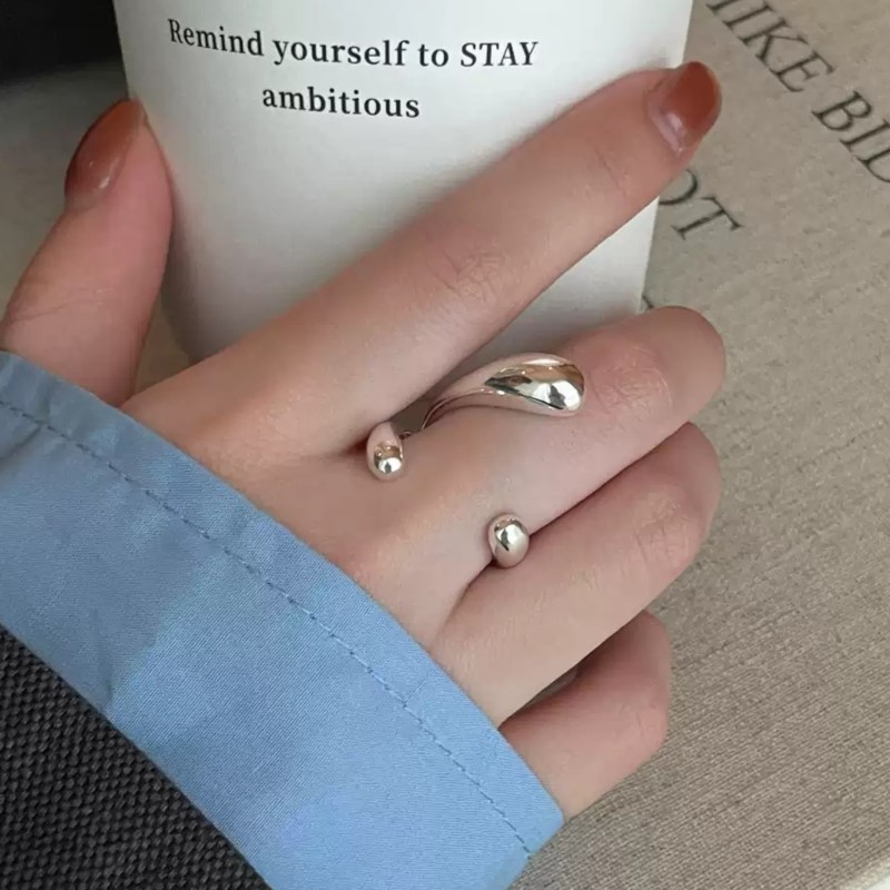 Street Fashion Rings - PANJBJ 925 스털링 실버 불규칙 반지