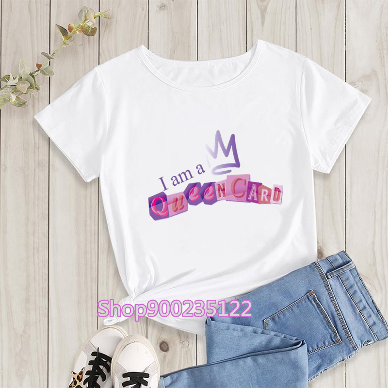 Street Fashion Asian - I'm a Queencard 티셔츠, 한국 카와이