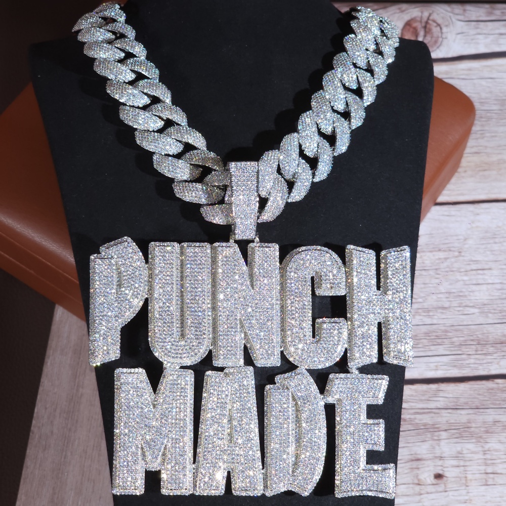 Street Fashion Name - ICEC 커스텀 힙합 네임 펜던트 아이스드