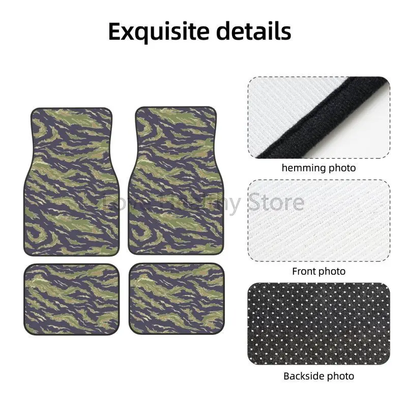 타이거 스트라이프 카모 패턴 자동차 바닥 매트 4개 세 - Camo Pattern Set 리뷰 및 가격