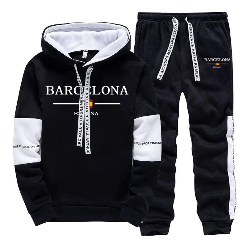 바르셀로나 남성 스웨트셔츠 스웨트팬츠 가을 겨울 캐주얼 - Street Fashion Barcelona 리뷰 및 가격