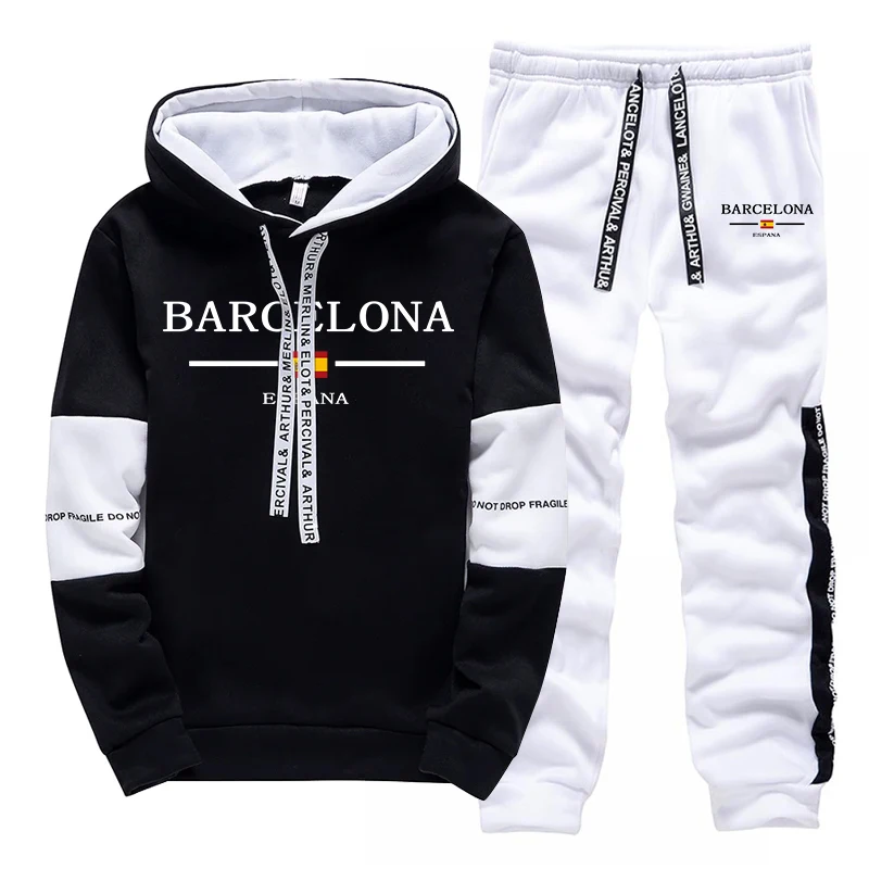 바르셀로나 남성 스웨트셔츠 스웨트팬츠 가을 겨울 캐주얼 - Street Fashion Barcelona 리뷰 및 가격