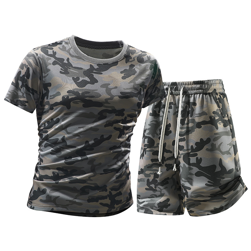 위장 패턴 3D 프린트 여름 카모 트랙슈트 남녀 반팔  - Camo Pattern Set 리뷰 및 가격