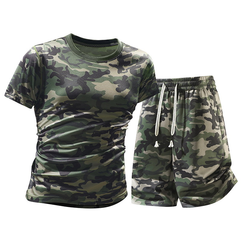위장 패턴 3D 프린트 여름 카모 트랙슈트 남녀 반팔  - Camo Pattern Set 리뷰 및 가격
