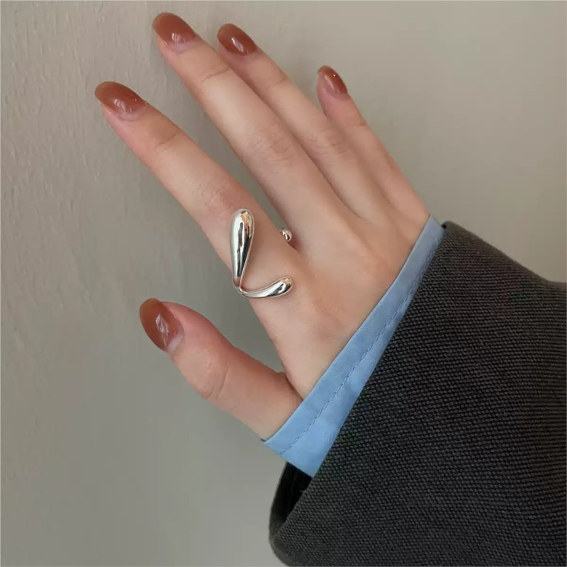 PANJBJ 925 스털링 실버 불규칙 반지 여성용 미 - Street Fashion Rings 리뷰 및 가격