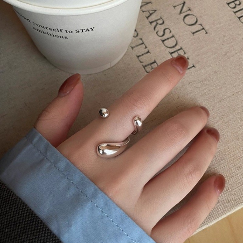 PANJBJ 925 스털링 실버 불규칙 반지 여성용 미 - Street Fashion Rings 리뷰 및 가격