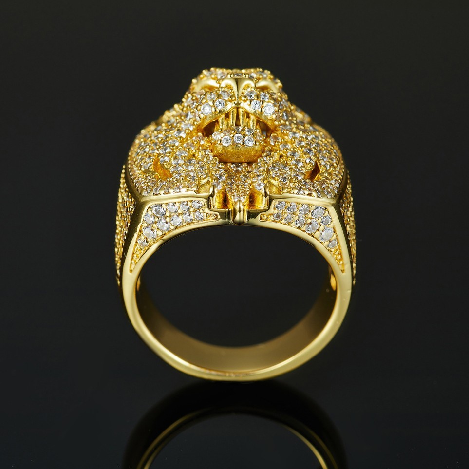 D 컬러 풀 모이사나이트 다이아몬드 반지 힙합 사자 모 - Street Fashion Rings 리뷰 및 가격