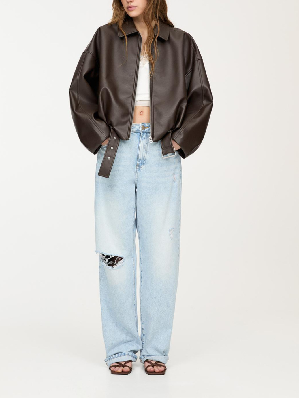 GG 패션 가죽 자켓 여성용 빈티지 인조 가죽 봄버 자 - Street Fashion Co 리뷰 및 가격