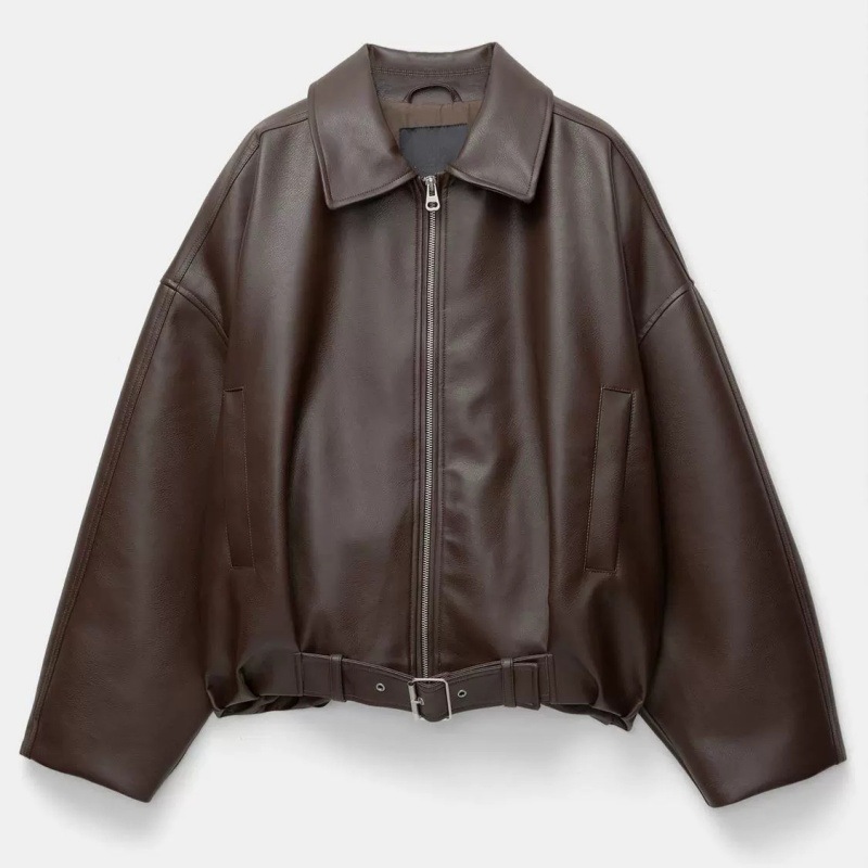 GG 패션 가죽 자켓 여성용 빈티지 인조 가죽 봄버 자 - Street Fashion Co 리뷰 및 가격
