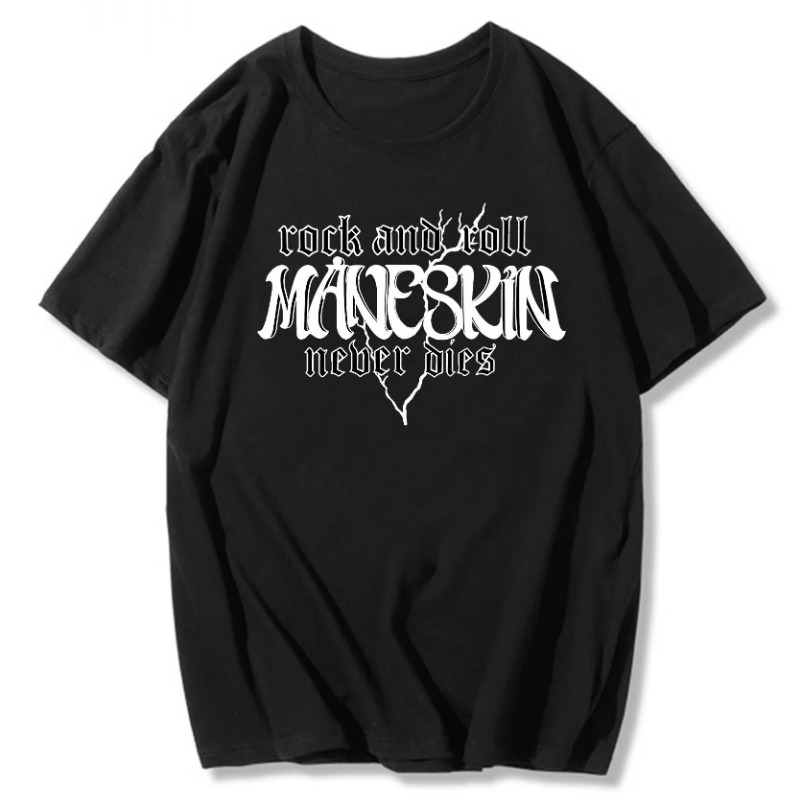 대형 T 셔츠 그래픽 Maneskin 스트리트 패션 여 - Street Fashion Asian 리뷰 및 가격