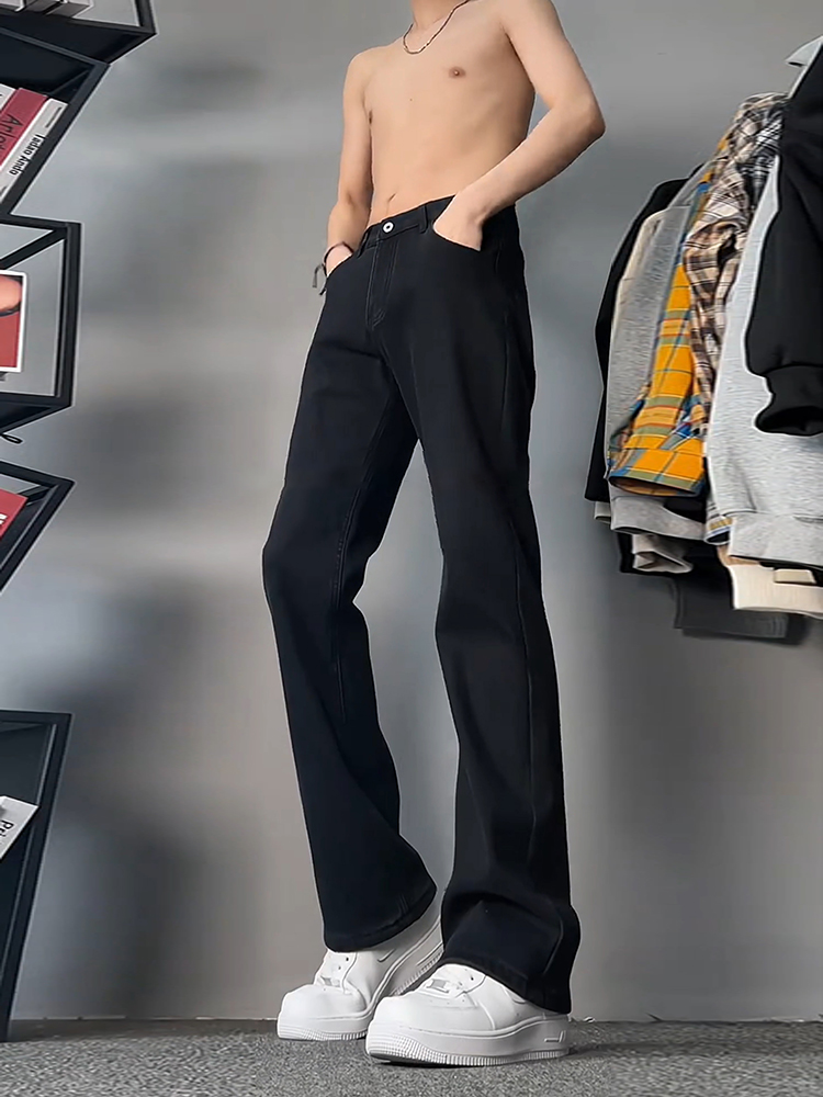 클린핏 남성용 블랙 플리스 안감 스트레이트 레그 진 하 - Street Fashion Co 리뷰 및 가격