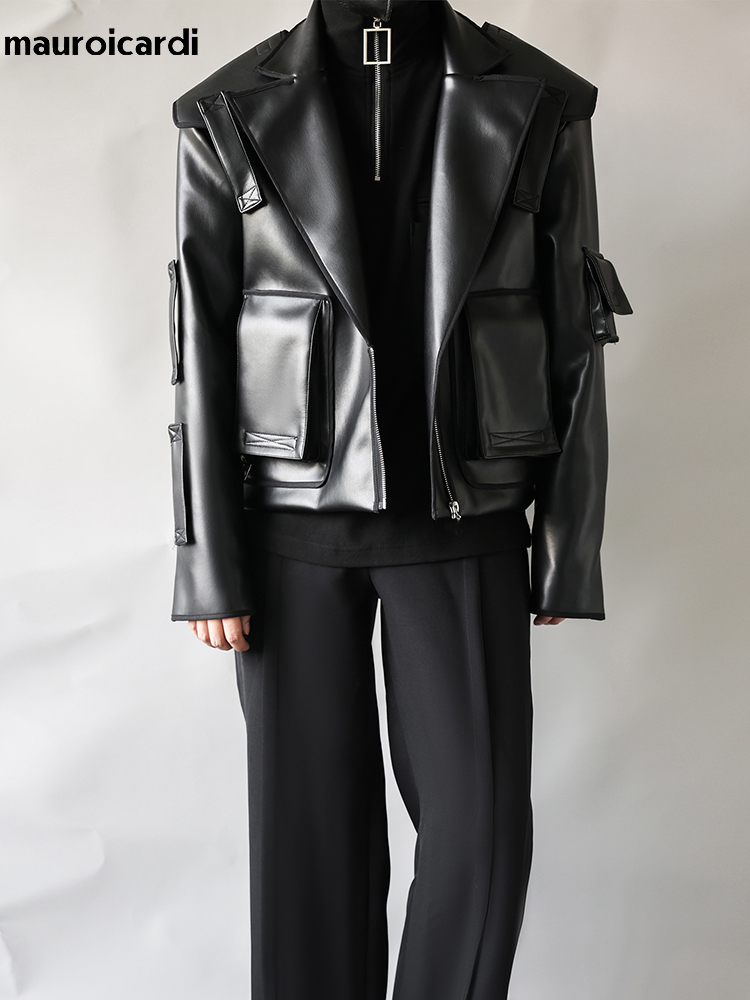 Mauroicardi 봄 가을 시원한 오버사이즈 짧은  - Street Fashion Runway 리뷰 및 가격