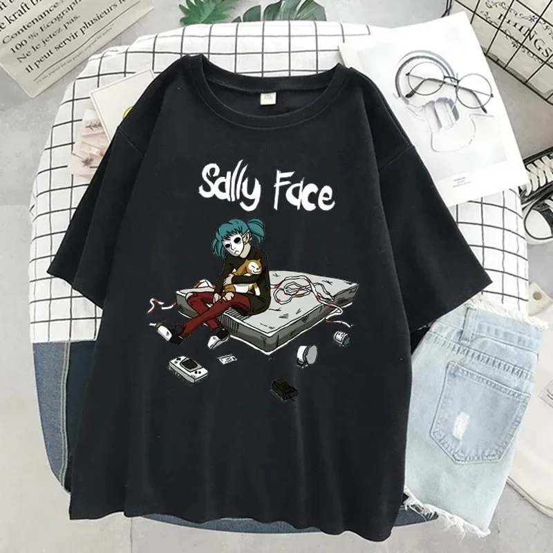 여성용 샐리 페이스 티셔츠, 재미있는 하라주쿠 반팔 티 - Street Fashion Asian 리뷰 및 가격