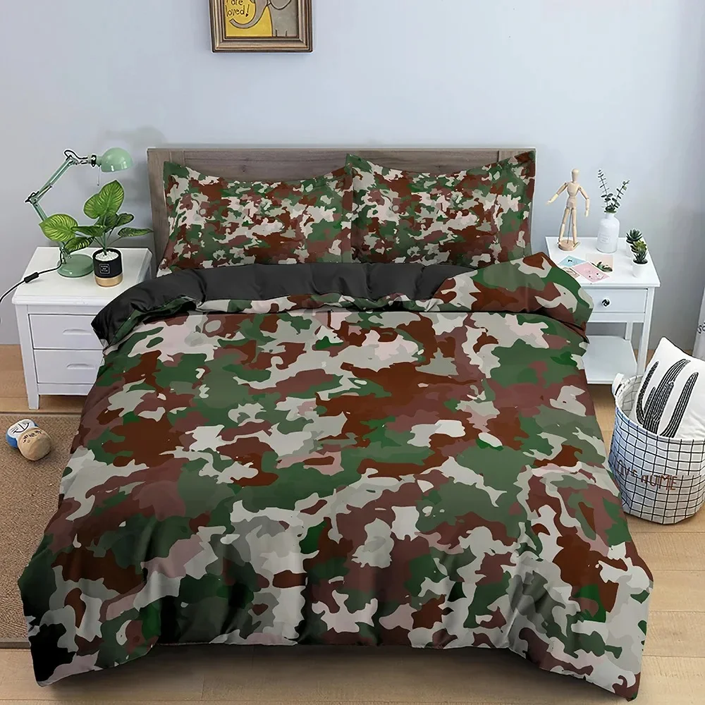 클래식 위장 패턴 마스킹 카모 반복 편안한 이불 커버  - Camo Pattern Set 리뷰 및 가격