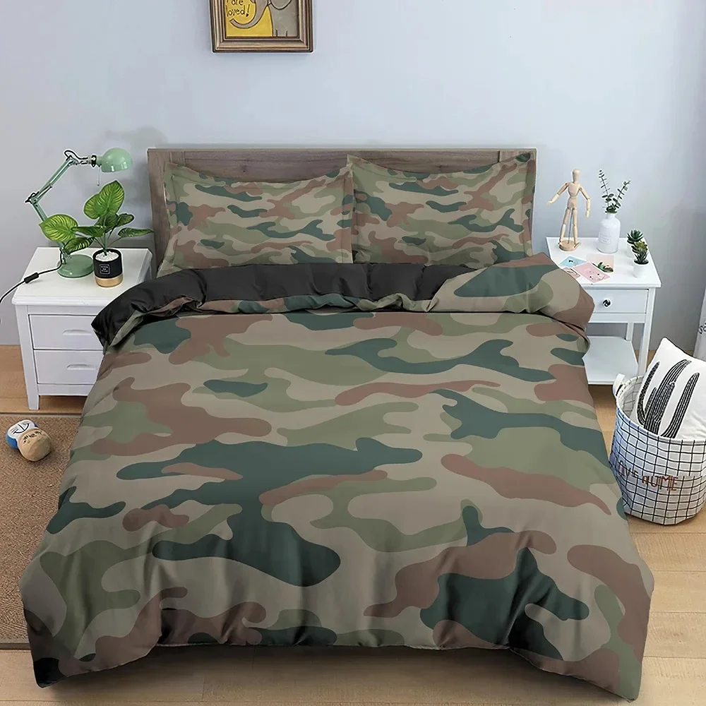 클래식 위장 패턴 마스킹 카모 반복 편안한 이불 커버  - Camo Pattern Set 리뷰 및 가격
