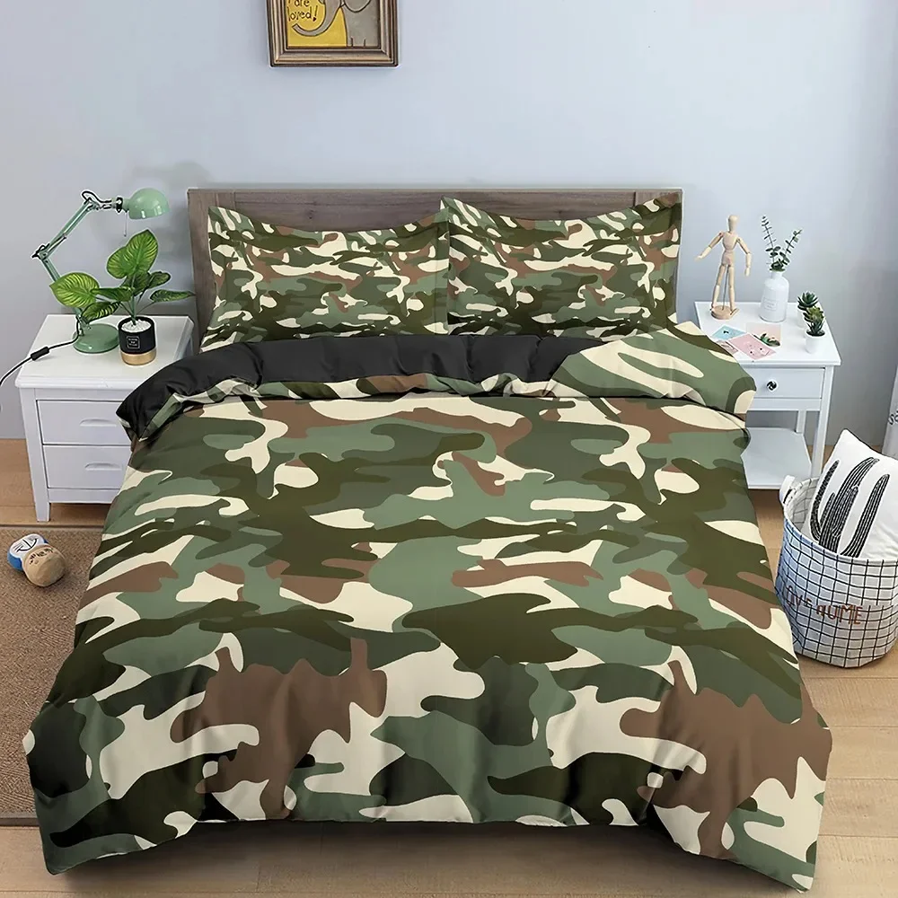 클래식 위장 패턴 마스킹 카모 반복 편안한 이불 커버  - Camo Pattern Set 리뷰 및 가격