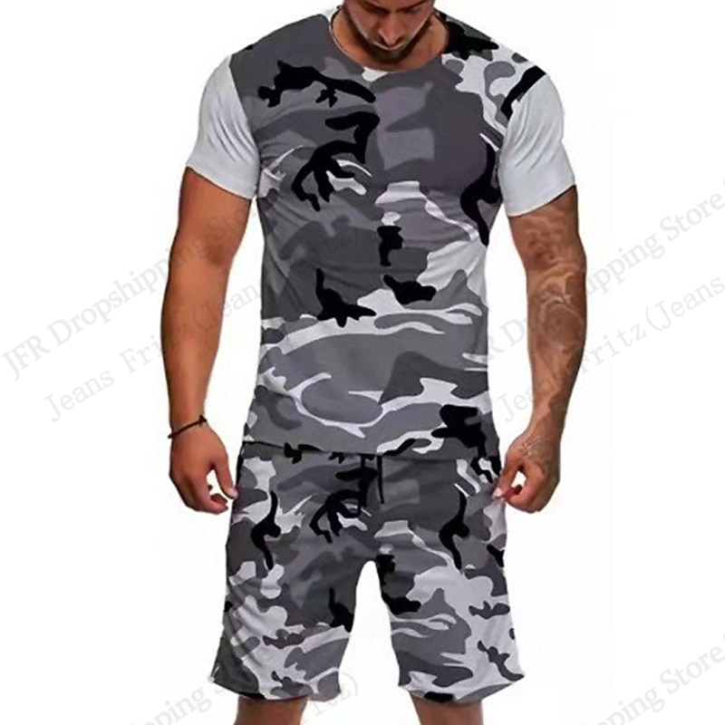 남성 세트 티셔츠 카모 위장 3d 프린트 세트 남성 패 - Camo Pattern Set 리뷰 및 가격