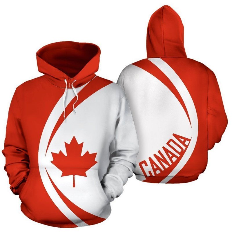 남녀공용 캐나다 후드티, 메이플 리프 3D 프린트 후드 - Street Fashion Canada 리뷰 및 가격