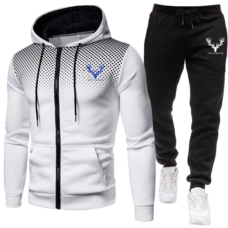 2026 신상 남성 세트 지퍼 후드티와 블랙 스웨트팬츠 - Street Fashion Outfit 리뷰 및 가격
