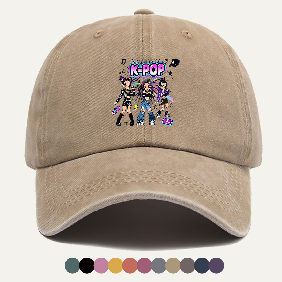 1pc K-POP 트렌디 그룹 프린트 야구 모자, 패셔 - Street Fashion Co 리뷰 및 가격