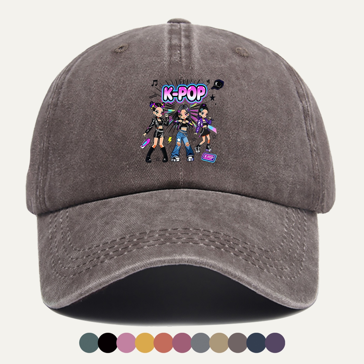 1pc K-POP 트렌디 그룹 프린트 야구 모자, 패셔 - Street Fashion Co 리뷰 및 가격