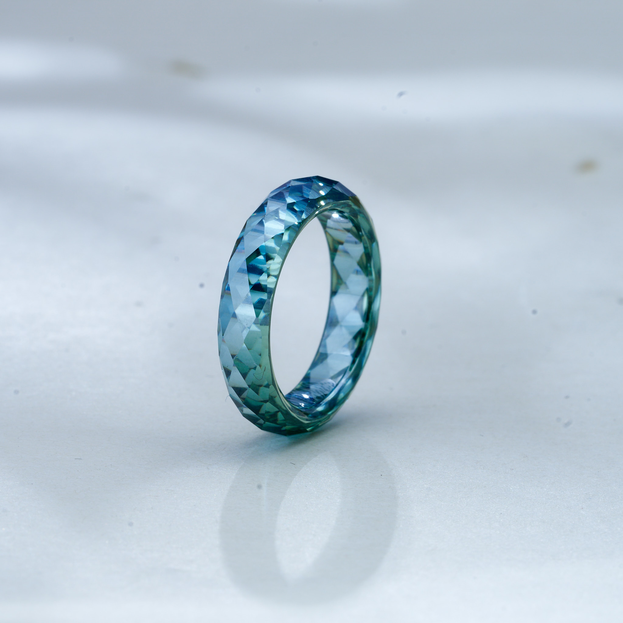 D-컬러 VVS1 멀티 컬러 모이사나이트 밴드 링 샴페 - Street Fashion Rings 리뷰 및 가격